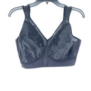 Playtex Bra Size 42D Black Ultimate Shoulder Comfort Wirefree